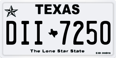 TX license plate DII7250