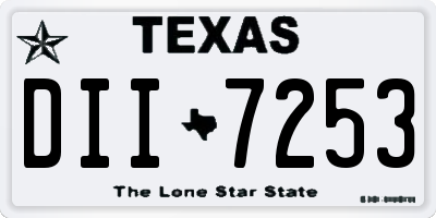 TX license plate DII7253