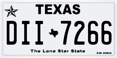 TX license plate DII7266