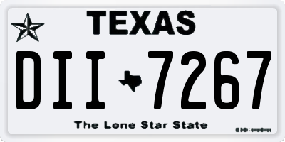 TX license plate DII7267