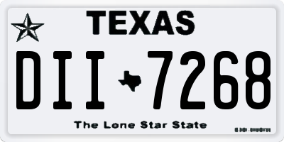 TX license plate DII7268
