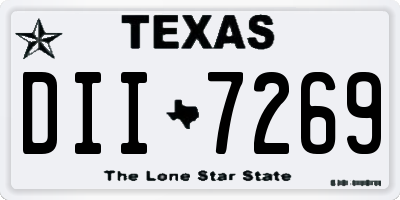 TX license plate DII7269