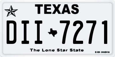 TX license plate DII7271