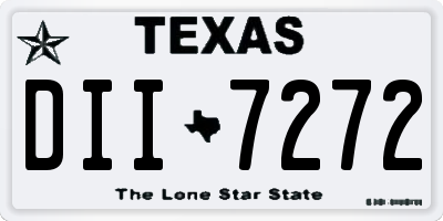 TX license plate DII7272