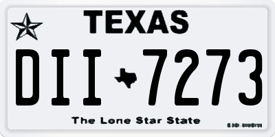 TX license plate DII7273
