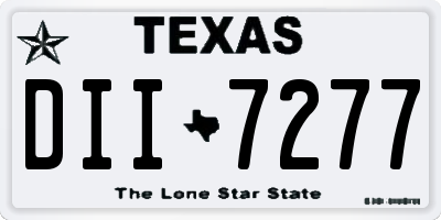 TX license plate DII7277