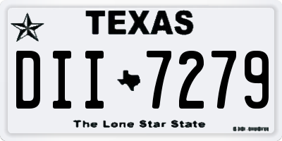 TX license plate DII7279