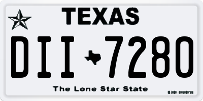 TX license plate DII7280