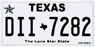 TX license plate DII7282
