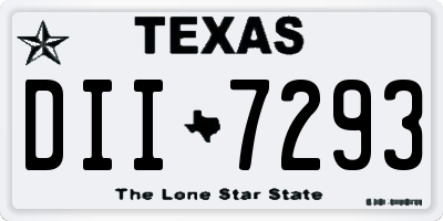 TX license plate DII7293