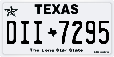 TX license plate DII7295