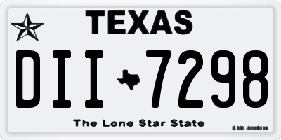 TX license plate DII7298