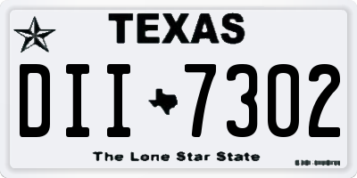 TX license plate DII7302