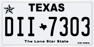 TX license plate DII7303