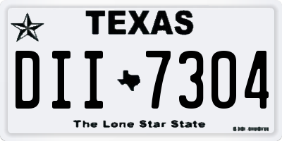 TX license plate DII7304