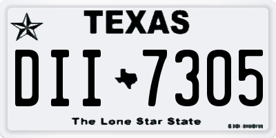 TX license plate DII7305