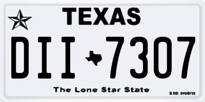 TX license plate DII7307