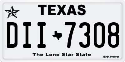 TX license plate DII7308