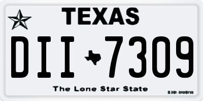 TX license plate DII7309