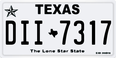 TX license plate DII7317