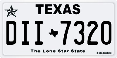TX license plate DII7320
