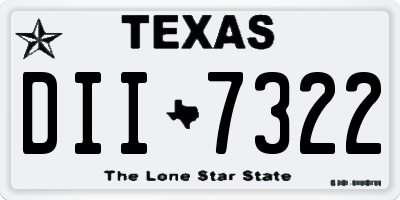 TX license plate DII7322
