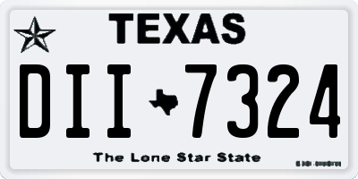 TX license plate DII7324