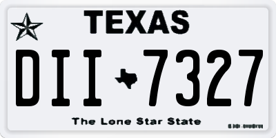 TX license plate DII7327