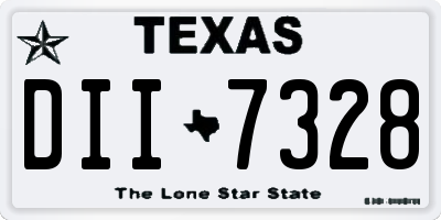 TX license plate DII7328