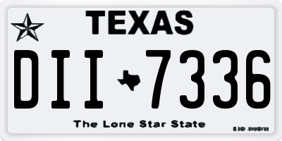 TX license plate DII7336
