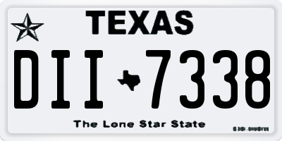 TX license plate DII7338