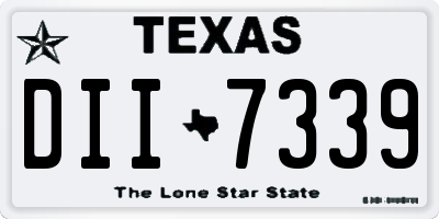 TX license plate DII7339
