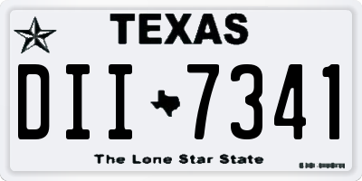 TX license plate DII7341