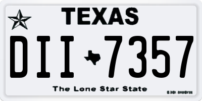 TX license plate DII7357