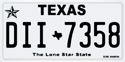 TX license plate DII7358