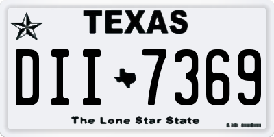 TX license plate DII7369