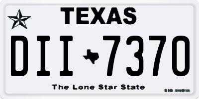 TX license plate DII7370