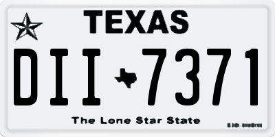 TX license plate DII7371