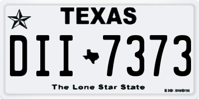 TX license plate DII7373