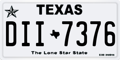 TX license plate DII7376