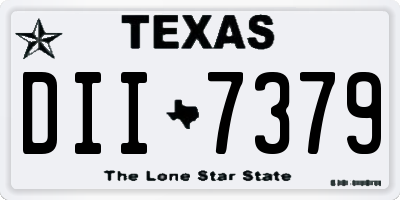 TX license plate DII7379