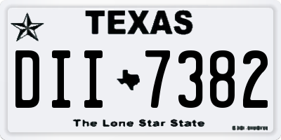 TX license plate DII7382