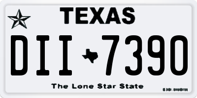 TX license plate DII7390