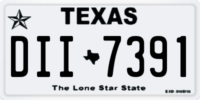 TX license plate DII7391