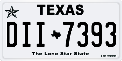 TX license plate DII7393