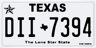 TX license plate DII7394