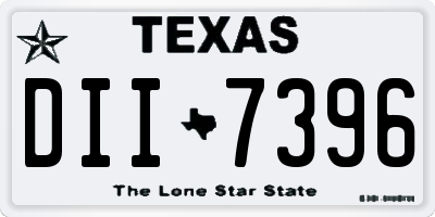 TX license plate DII7396