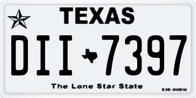 TX license plate DII7397
