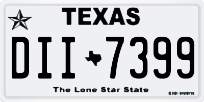 TX license plate DII7399