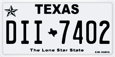 TX license plate DII7402